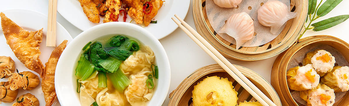 Dim sum dishes